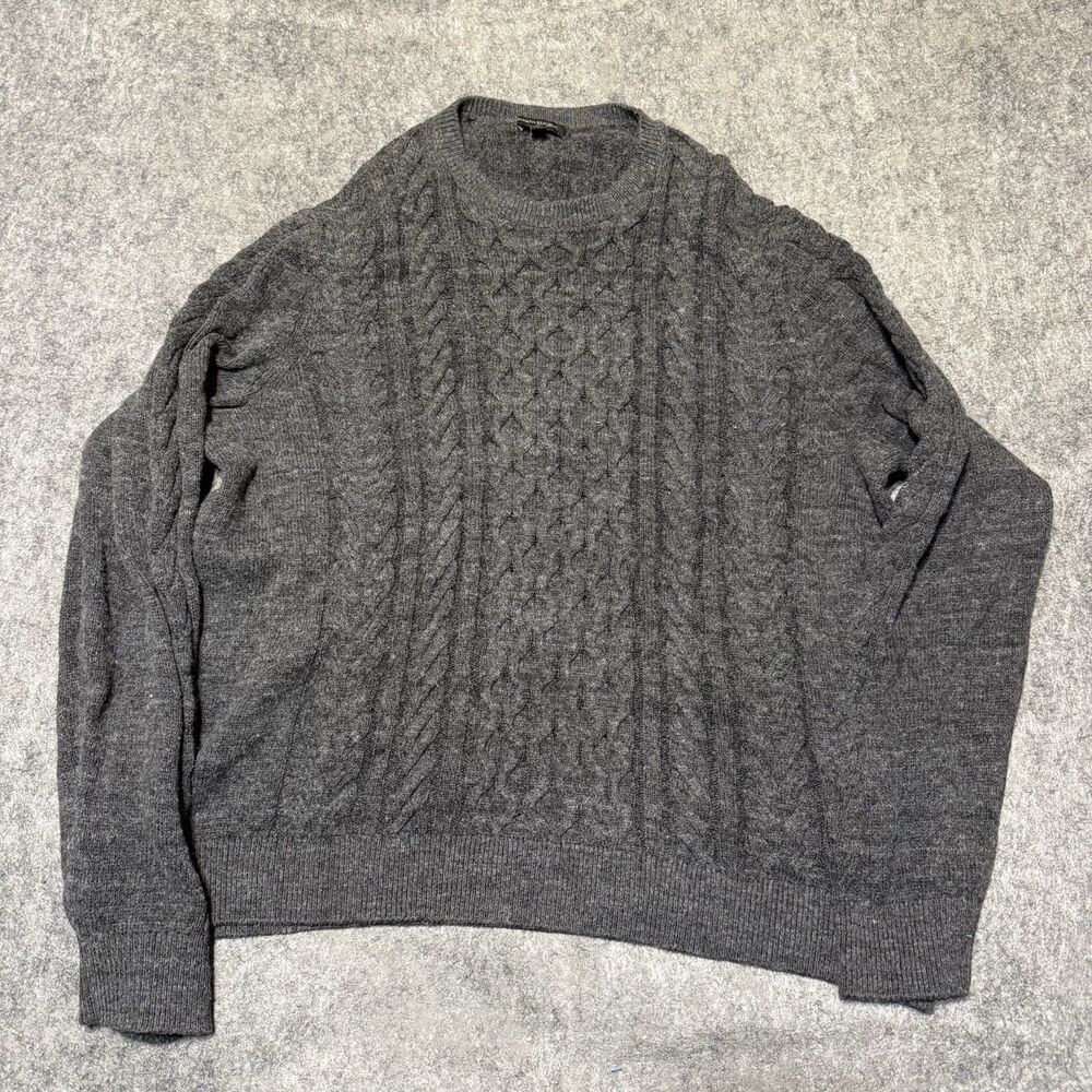 Vintage Banana Republic Mens Fisherman Sweater Size 2XL Cable Knit Wool Nylon